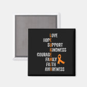 Ribbon Sign Retro AML Leukemie Bewustzijn Magneet (Voorkant / Achterkant)