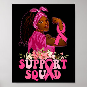 Ribbon Sterke Vrouwen Steun Squad Borstkanker Poster