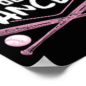 Ribbon strike out kanker honkbal poster (Hoek)