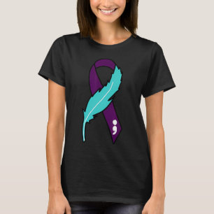 Ribbon Suicide Awareness geestelijke gezondheid vo T-shirt