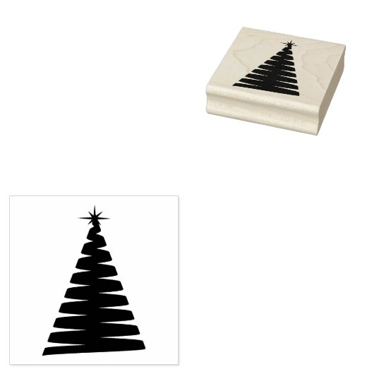 Ribbon Tree Stamp Rubberstempel (Gestempeld)