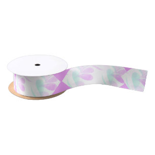 Ribbon van Fuchsia en Turquoise Leaves Lint