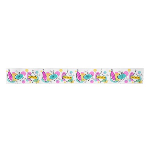 Ribbon van Retro Tree Baubles Lint (Voorkant)