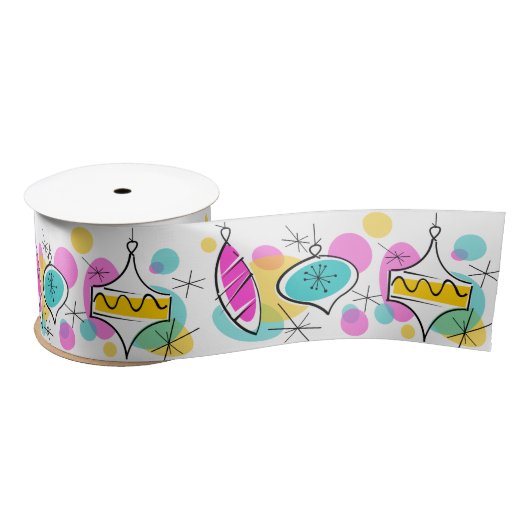 Ribbon van Retro Tree Baubles Lint (Spoel)