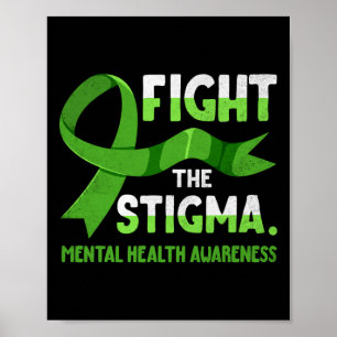 Ribbon vechten tegen het stigma Mental Health Mann Poster
