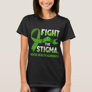 Ribbon vechten tegen het stigma Mental Health Mann T-shirt