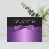 RIBBON violet, carte de réponse noire (Debout devant)