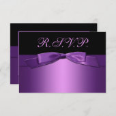 RIBBON violet, carte de réponse noire (Devant / Derrière)