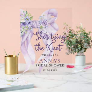 Ribbon violet elle noue la Fête des mariées de noe