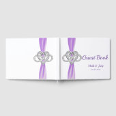 Ribbon violet Infinity Heart Mariage Livre d'or (Complet)