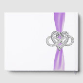 Ribbon violet Infinity Heart Mariage Livre d'or (Verso)