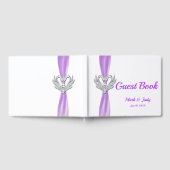Ribbon violet Silver Swans Mariage Livre d'or (Complet)