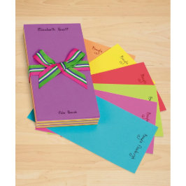 Ribbon Wrapped regenbooggekleurde Memo-notebooks
