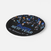 Ribbons Bokeh Licht Nieuwjaar feestdag Papieren Bordje (Gekanteld)