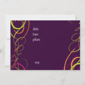 Ribbons/moerassen Afstuderen Uitnodiging Foto/plum (Achterkant)