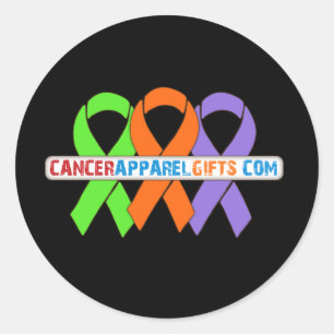 Ribbons voor een goed doel v5 - CancerApparelGifts Ronde Sticker