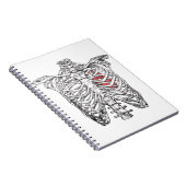 ribcage en hartanatomie Halloween Notitieboek (Rechterzijde)