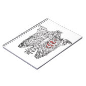 ribcage en hartanatomie Halloween Notitieboek (Linkerzijde)