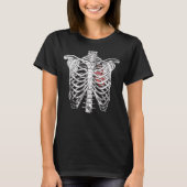 ribcage en hartanatomie Halloween T-shirt (Voorkant)