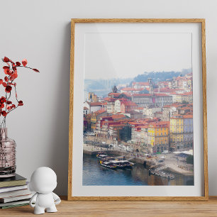 Ribeira en Douro rivier. Porto, Portugal. Poster