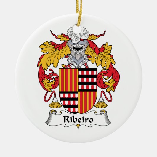 Ribeiro Family Crest Keramisch Ornament (Voorkant)