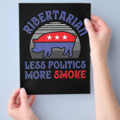 Ribertarian Minder Politiek RookBBQ Flyer (Hand)