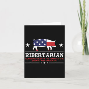 Ribertarian Ribs Varken Patriottische Rookoven Gri Kaart