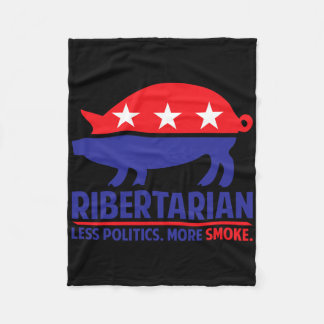 Ribertarian T-shirt Bbq En Grill Fleece Deken