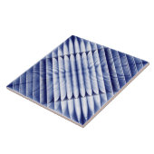Ribs blauwe structuur tegeltje (Zijkant)