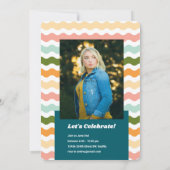 Ric Rac Moderne Fun Graduation Invitation (Dos)