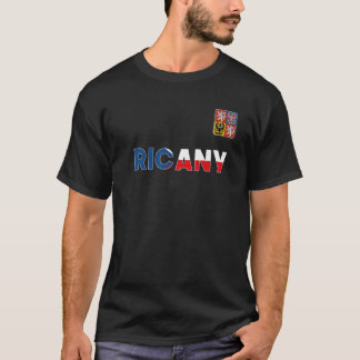 Ricaanse Tsjechische Republiek Hart Flag Lion Coat T-shirt