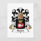 Ricard Family Crest Briefkaart (Voorkant)