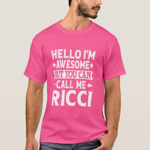 Ricci achternaam noem me Ricci familie team achter T-shirt