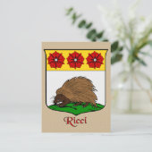 Ricci Family Heraldic Shield Briefkaart (Staand voorkant)