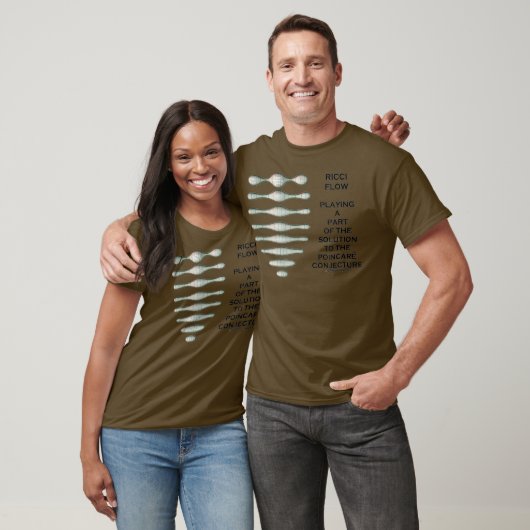 Ricci Flow Solution Poincare Conjectopology T-shirt (Unisex)
