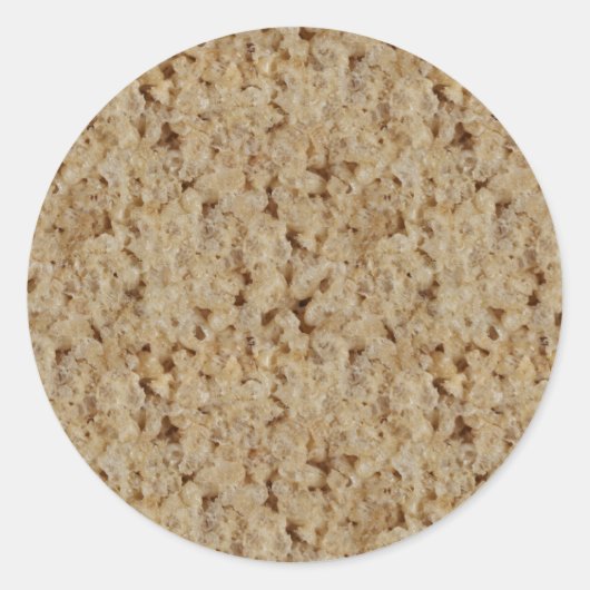 Rice Crispy Treat Ronde Sticker (Voorkant)