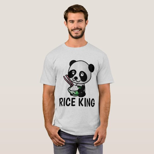 RICE KING T-shirts, Chinees eten Funny T-shirt (Voorkant volledig)