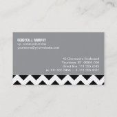 Rich Black Chevron Visitekaartje (Achterkant)