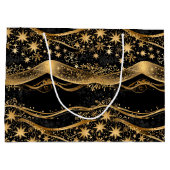 Rich Black & Gold Holiday Groot Cadeauzakje (Achterkant)