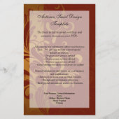 Rich Brick Red/Gold Swirl Program Menu of Flyer (Voorkant)