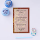 Rich Brick Red/Gold Swirl Program Menu of Flyer (Enkel)