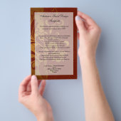 Rich Brick Red/Gold Swirl Program Menu of Flyer (Hand)