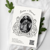 Rich Classic Bloemen QR Code Trouwfoto Kaart