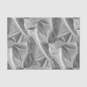 Rich Crumpled Metallic Silver Faux Lame' Textuur Tissuepapier