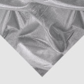 Rich Crumpled Metallic Silver Faux Lame' Textuur Tissuepapier (Detail)