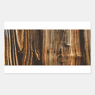 Rich Dark Wood Grain Rechthoekige Sticker