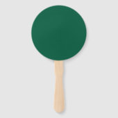 Rich Donkergroene Hand Fan Handwaaier (Achterkant)