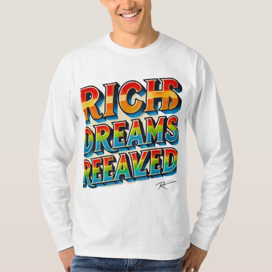 Rich Dreams réalisé" T-shirt multicolore (Devant)