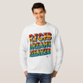 Rich Dreams Realised" Kleurrijk T-shirt (Voorkant volledig)