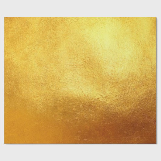 Rich Elegant Luxurous kerstGold Faux Folie Cadeaupapier (Vlak)